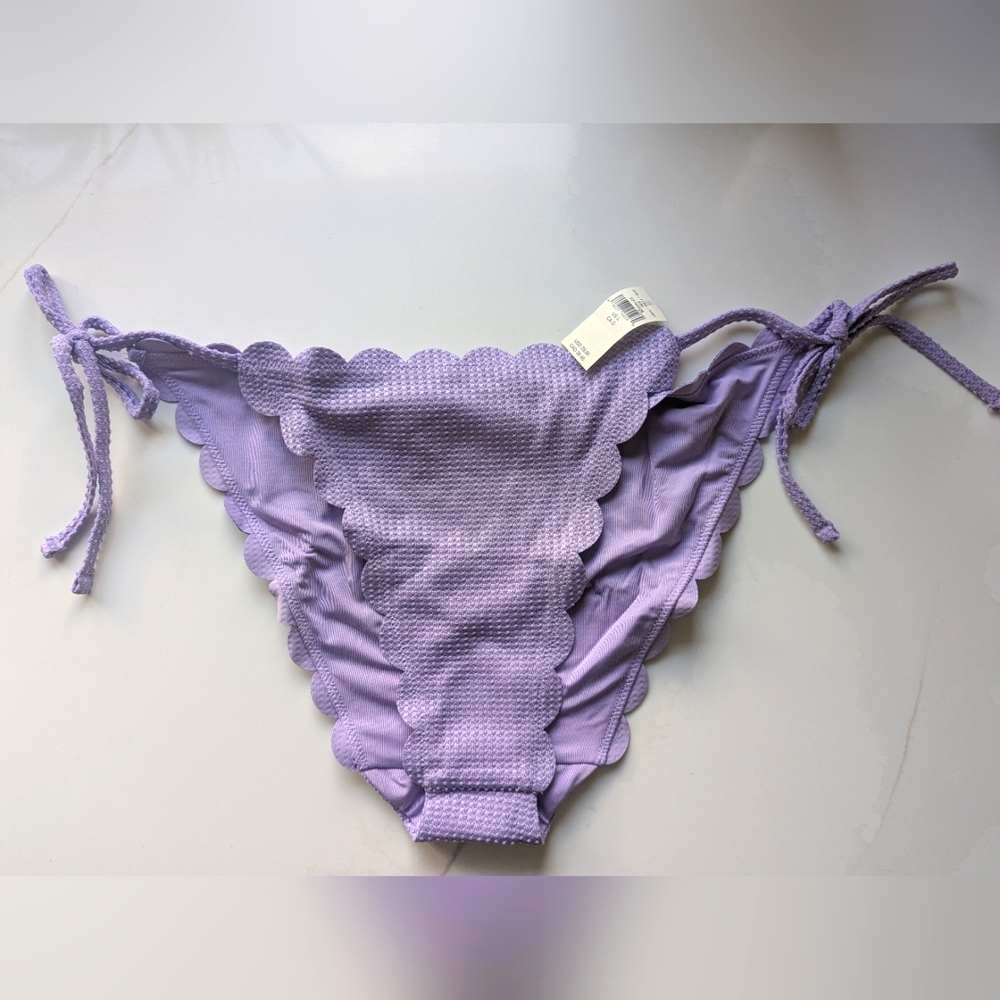Aerie Lavender Scalloped Bikini Bottom
